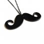 FREE SHIPPING Lovely BLACK Mustache Design Metal Necklace