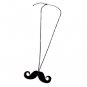 FREE SHIPPING Lovely BLACK Mustache Design Metal Necklace