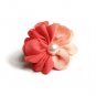 Limited Handmade Vintage Romantic Chiffon Flower Pearl Size Adjustable Lady Ring
