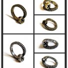 Unique Screw Design Pewter Alloy Metal Ring