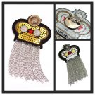 Free Shipping GOLD CROWN Rock Link Clothes Pin Brooch Badge