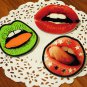 Free Shipping Stunning Green Lip Badge Bag Pin Brooch Clothes