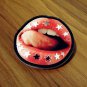 Free Shipping Sexy Lip with Stars Badge Bag Pin Brooch Clothes