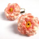 Limited Vintage Style Little Pink Flower Girl Lady Earrings