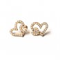 Elegant Pearl Heart Earrings Studs
