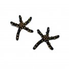 Beach Collection Summer Black Sea Star Stud Earrings