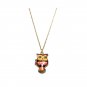Free Shipping Tribal Colorful Owl Golden Locket Necklace