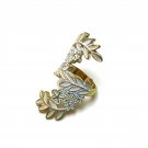 Free Shipping Vintage Style Fern Leaves Metal Ring