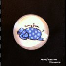 Free Shipping Lazy Elephant Glass Art Design Collectible Brooch Badge Pin