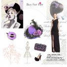 11cm Cocktail Party Feather Purple Lady Mini Top Hat Hair Fascinator Lolita Party