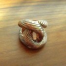 Golden Cross Love Knot Rope Design Metal Ring