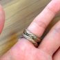 Golden Cross Love Knot Rope Design Metal Ring