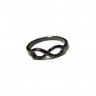 Infinity Love Figure 8 Sign Design Ring (Color: Black), Valentine's Gift