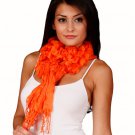 Game Day Orange Ruffle Scarf