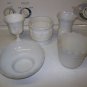 Lot 5 White Milk Glass Cups