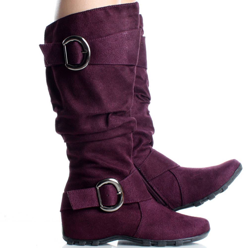 smart flat knee high boots