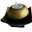 MANGO WOOD CANDLE HOLDER AND STAND