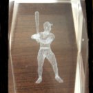 BASEBALL PLAYER HOLOGRAM PAPER WEIGHT
