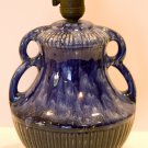 1940's Mid Century Blue Drip Glaze Pottery Lamp McCoy?