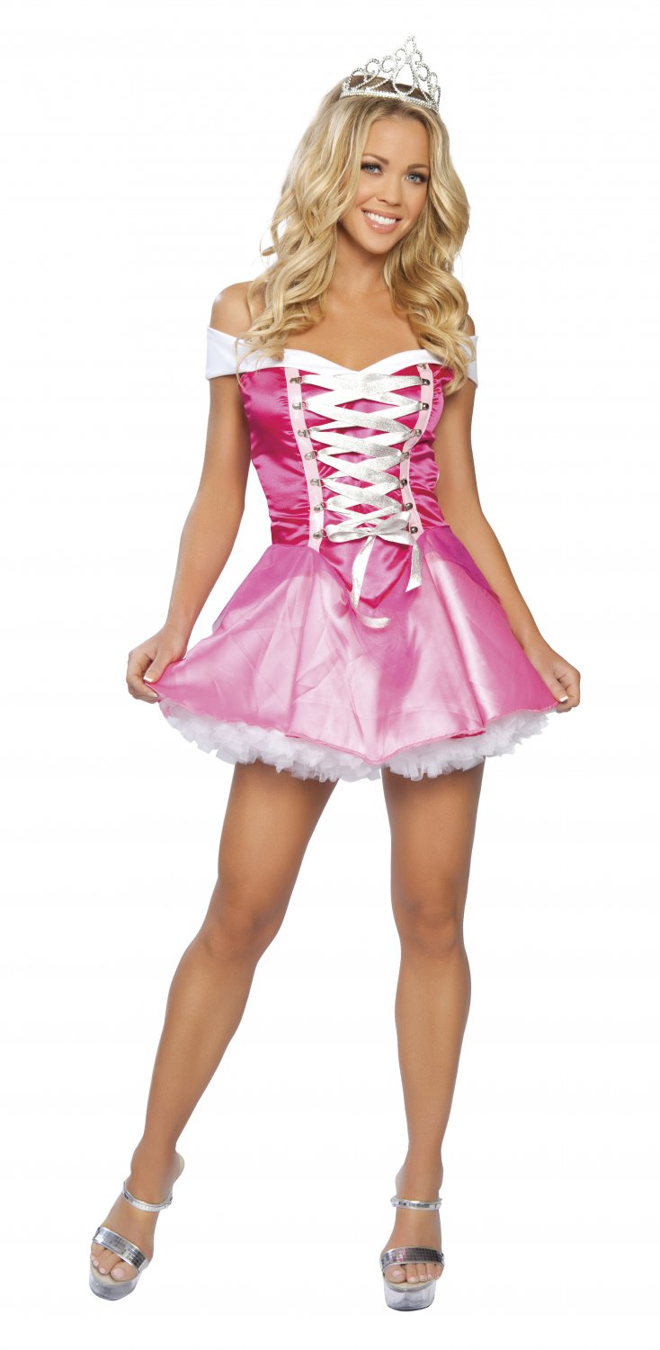 2pc Sleeping Beauty Princess Adult Woman Halloween Costume 