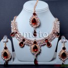 Indian shine jewellery Full Attraction Necklace Set Maroon