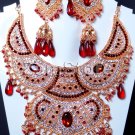 Imitation Jewellery Ample Charm Necklace Maroon