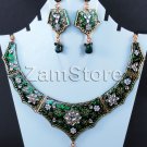Dual Side Extremely Fashioned Meena Set Green