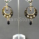 Designer Earring Splendid Kundan Bala Hoop Earrings Black