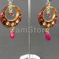 Designer Earring Splendid Kundan Bala Hoop Earrings Maroon