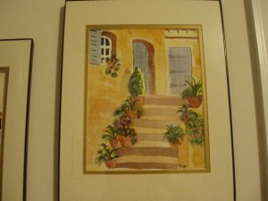 Watercolor Step Scene