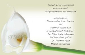 Calla Lilly Wedding Invitations