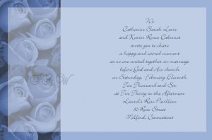 Blue Roses Wedding Invitations