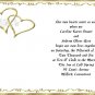 Gold Hearts Wedding Invitations