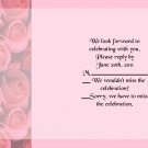 Pink Roses rsvp cards