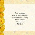 Yellow Roses reception cards