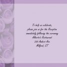 Purple Roses reception cards