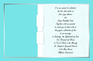 Aqua Blue Wedding Invitations