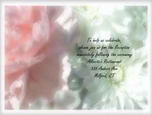 Spring Flowers reception cards
