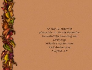 Fall Leaves reception card