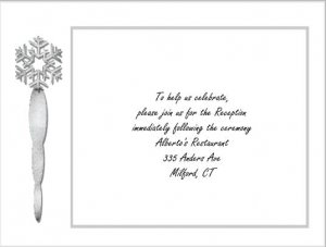 Winter Ice reception card