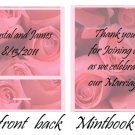 Pink Roses Mintbook / Mint Matchbook