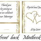 Gold Hearts Mintbooks / Mint Matchbooks