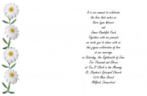 Daisy Chain Wedding Invitations
