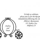 Royal Coach Reception Cards (color match)