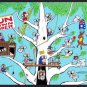 A9896PS Humour Fun Down Under Lots of Koalas in Tree postcard