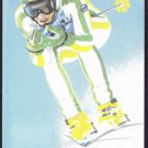 A1612 Australia Gen Downhill Racing Snow Skiing postcard