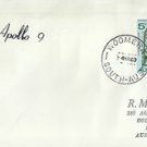 CV0190ryt Apollo 9 pmkd 4Mar1969 WRE Woomera Australia Space Cover