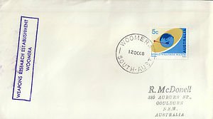 CV0119ryt Apollo 7 dated 12OCT1968 WRE pmk Woomera Australia Space Cover