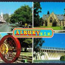 A2463 Australia NSW Albury Multiview Hume Weir Church postcard