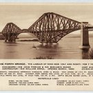 C4845cgt UK Forth Bridge with details vintage postcard